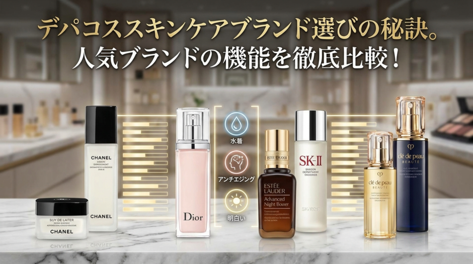 デパコススキンケアブランド選びの秘訣。人気ブランドの機能を徹底比較！