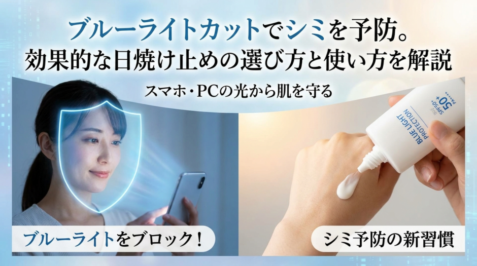 ブルーライトカットでシミを予防。効果的な日焼け止めの選び方と使い方を解説