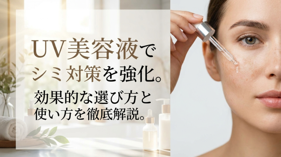 UV美容液でシミ対策を強化。効果的な選び方と使い方を徹底解説。
