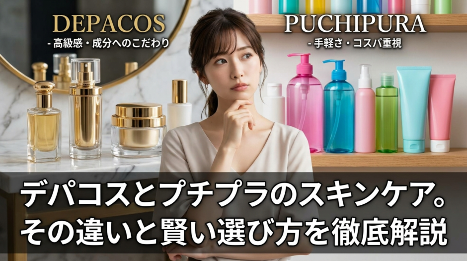 デパコスとプチプラのスキンケア。その違いと賢い選び方を徹底解説