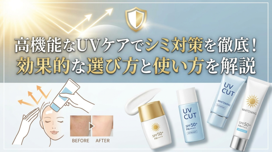 高機能なUVケアでシミ対策を徹底！効果的な選び方と使い方を解説