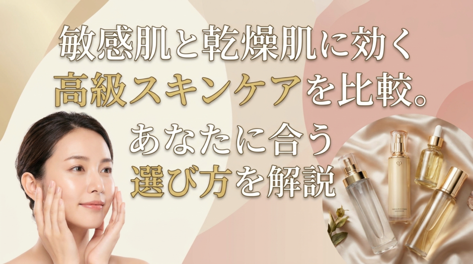 敏感肌と乾燥肌に効く高級スキンケアを比較。あなたに合う選び方を解説