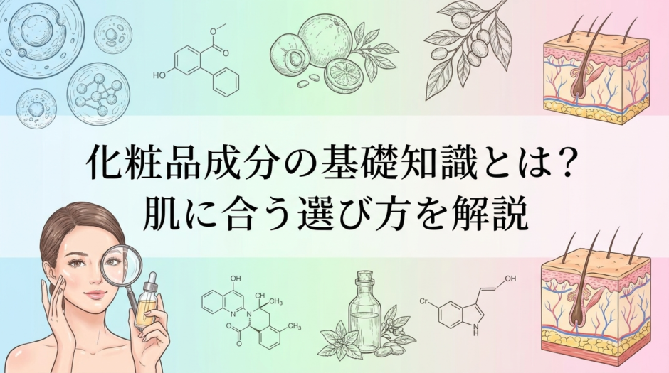 化粧品成分の基礎知識とは？肌に合う選び方を解説