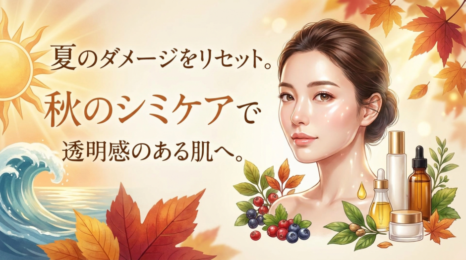 夏のダメージをリセット。秋のシミケアで透明感のある肌へ。