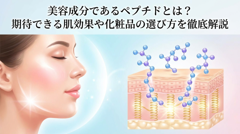 美容成分であるペプチドとは？期待できる肌効果や化粧品の選び方を徹底解説